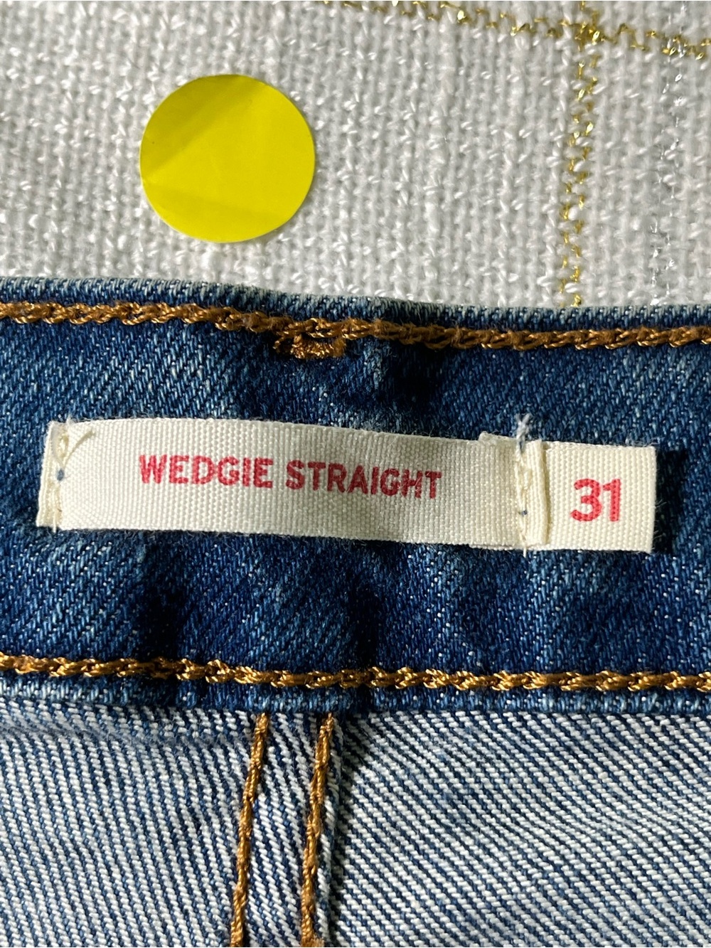 Levi’s Women Wedge Straight Stretch Jeans Cotton Blend size 31/28 Blue - Picture 11 of 16